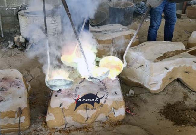 proses pengecoran perunggu tradisional